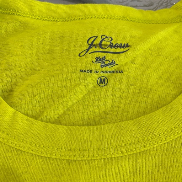 J. Crew sz M sz L Yellow Crew Neck Tie Back Sleeveless T-shirt - Picture 5 of 11
